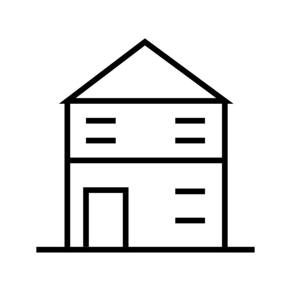 Чорна Мінімалістична Векторна Ікона Будинку — стоковий вектор