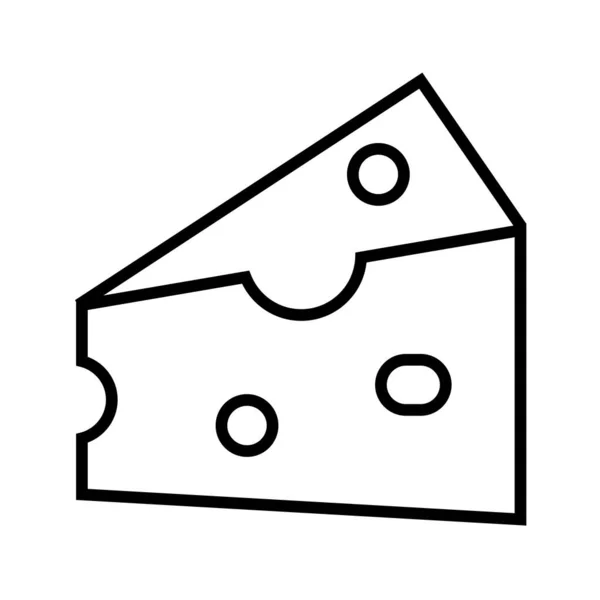 Peynirin Siyah Minimalist Vektör Simgesi — Stok Vektör