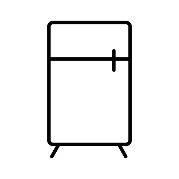Buzdolabının Siyah Minimalist Vektör Simgesi — Stok Vektör