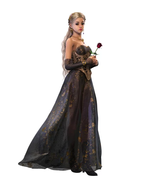 Princesa conto de fadas elegante, 3d CG — Fotografia de Stock