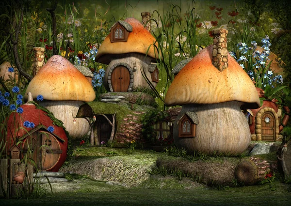 Imps Village, 3D-Cg — Stockfoto