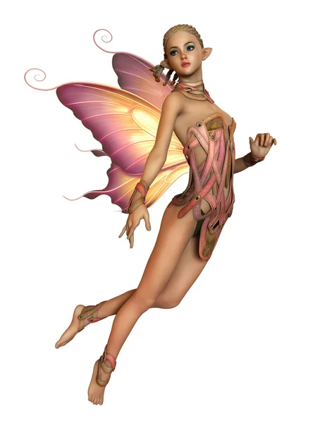 Zwevende roze Fairy, 3D-Cg Ca — Stockfoto