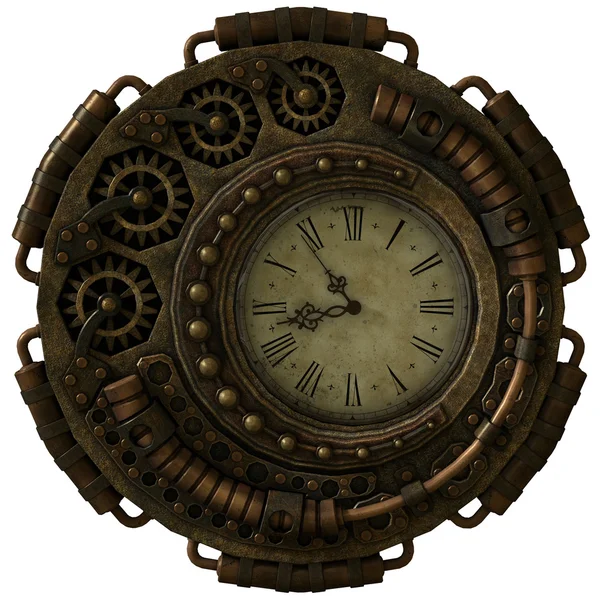 Steampunk hodiny, 3d Cg — Stock fotografie