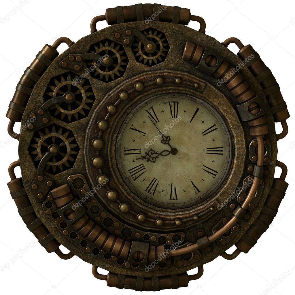 Steampunk Clock, 3d CG