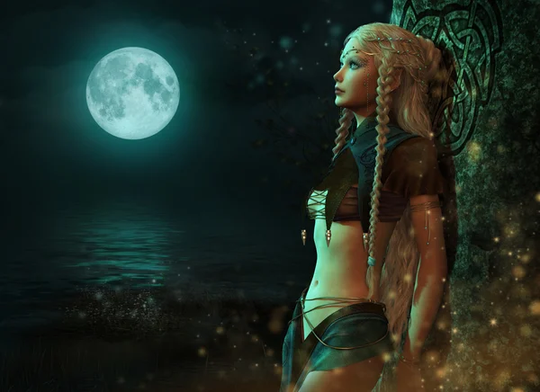 Moonlight Fairy, 3d CG — Stock Photo, Image