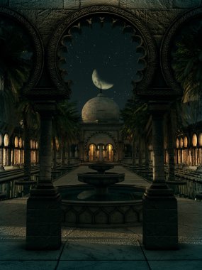 The Magic of the Orient by Night, 3d CG clipart