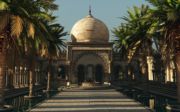 golden hours in Arabia, 3d CG