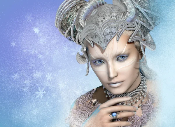 Snow Queen, 3d CG — Stock Photo, Image