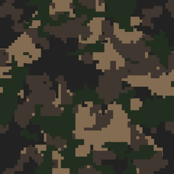 Digitale Camouflage Nahtlose Mustertextur Abstraktes Militärisches Camo Endloser Druck Für — Stockvektor