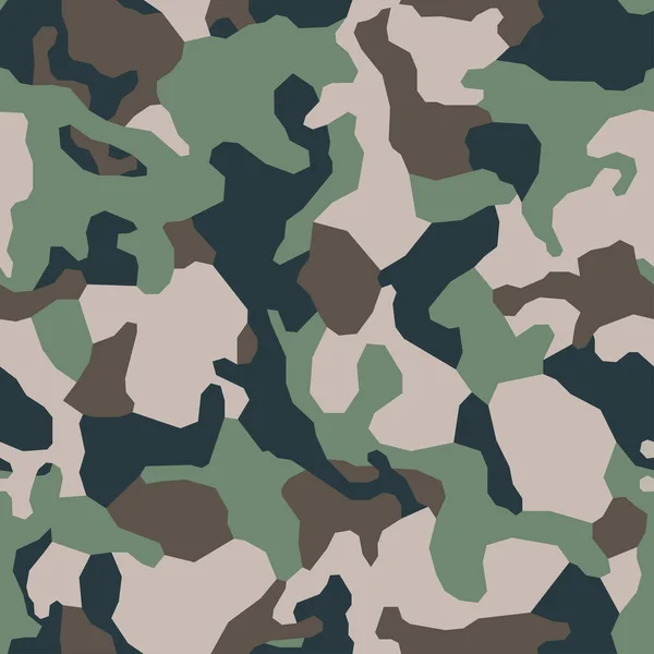 Grön Klassisk Kamouflage Mönster Bakgrund Arméns Khakikläder Skogsmaskerande Militärkamouflage Vektor — Stock vektor