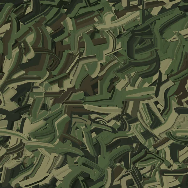 Camouflage Scrawl Dari Garis Garis Kacau Stroke Kering Pola Mulus — Stok Foto