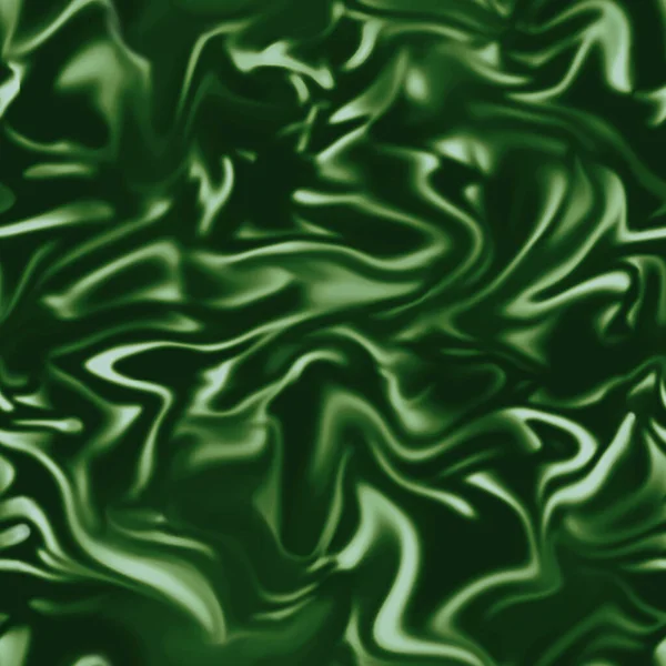 Elegant Luxury Dark Green Seamless Background Wavy Draped Fabric Pleats — Foto de Stock