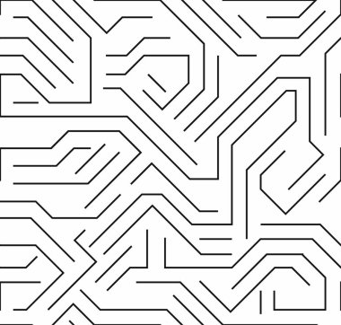 Kusursuz yüksek teknolojili elektronik monokrom deseni. Siyah-beyaz devre kartı. Bilim Kurgu dokusu, vektör arkaplanı