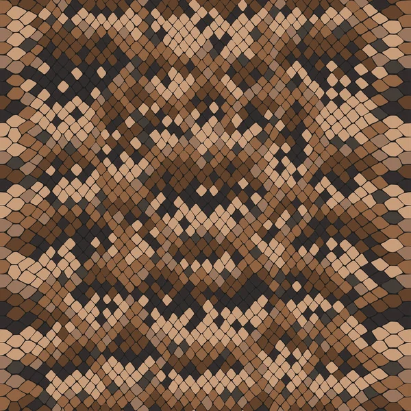 Vector Snake Skin Reptile Camouflage Pattern Fabric Design Animal Print — Stock Vector