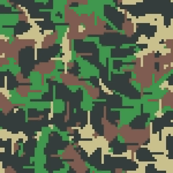 Dijital Kamuflaj Kusursuz Kamuflaj Deseni Askeri Modern Doku Yeşil Kahverengi — Stok Vektör