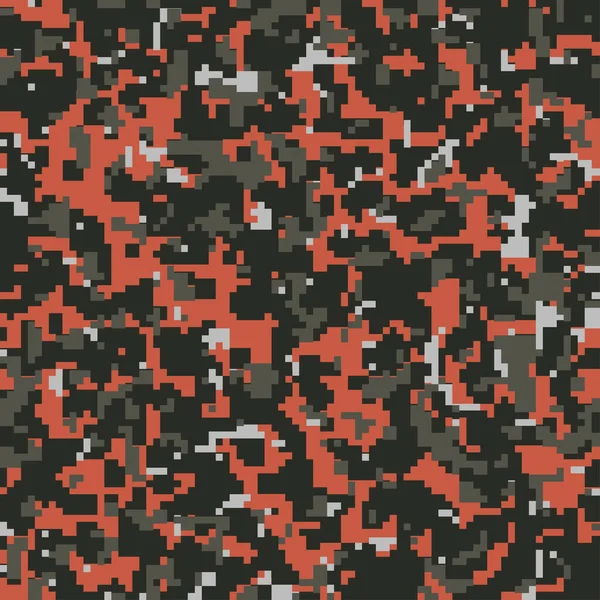 Camo Numérique Rouge Foncé Noir Motif Sans Couture Pour Votre — Image vectorielle