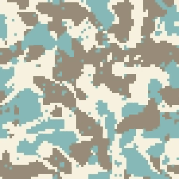 Fond Motif Camouflage Numérique Illustration Vectorielle Transparente Style Vêtements Bleu — Image vectorielle