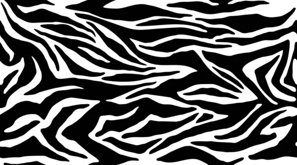 Pelliccia Zebra Pelle Strisce Stampa Animale Ripetizione Della Texture Sfondo — Vettoriale Stock