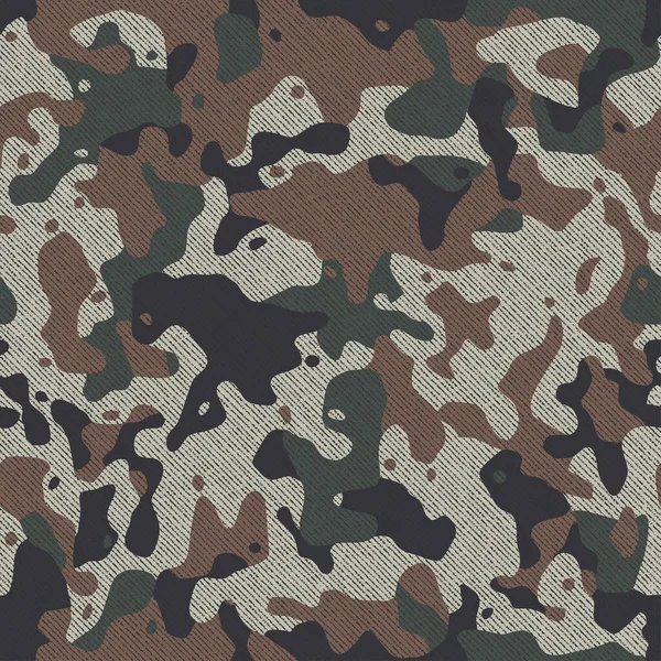 Kamouflage Mönster Bakgrund Jeans Textur Effekt Sömlös Vektor Illustration Klassisk — Stock vektor
