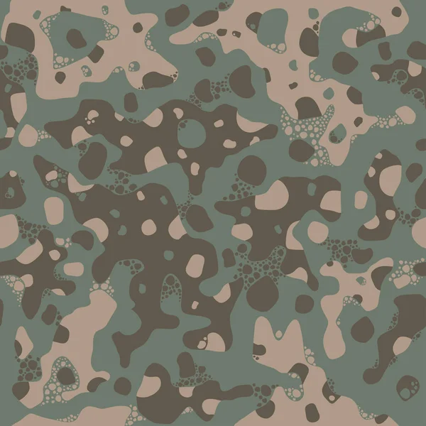 Bulles Forme Camouflage Fond Vêtements Style Militaire Chasse Modèle Sans — Image vectorielle