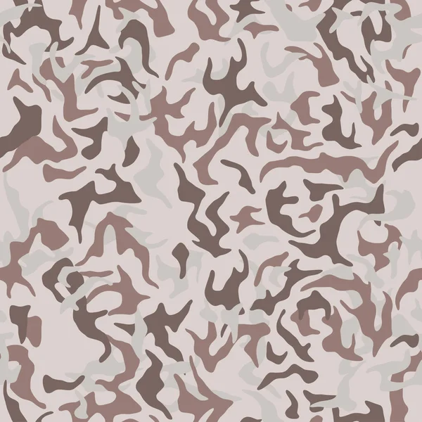 Camouflage Beige Marron Motif Sans Couture Texture Camouflage Militaire Moderne — Image vectorielle