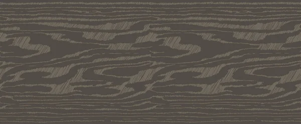 褐色木制表面 有纤维和颗粒 天然线材 手绘花纹纹理 无缝树纹背景 矢量说明 — 图库矢量图片