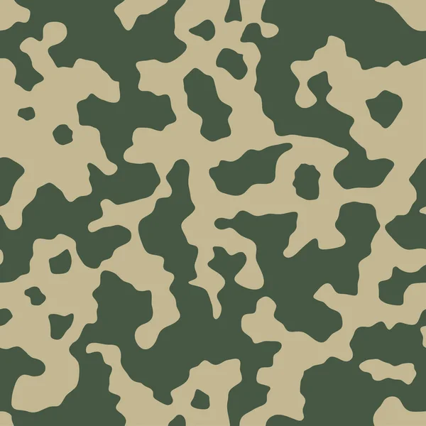 Abstract Camouflage Seamless Pattern Camo Background Natural Curved Wavy Shapes — Stock Vector