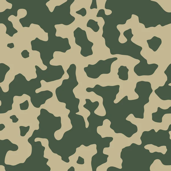 Abstrato Camuflagem Padrão Sem Costura Fundo Camo Formas Onduladas Curvadas — Vetor de Stock