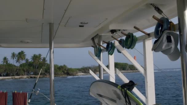 Genieten van uitzicht op zee tijdens cruise — Stockvideo