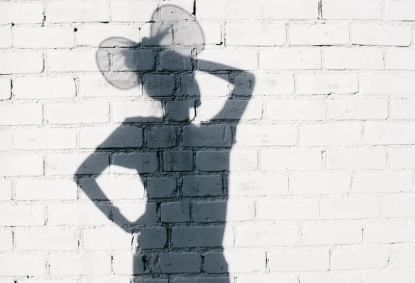 Photo of shadows of woman with ears — Stock Photo, Image