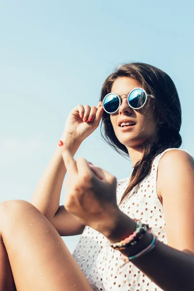 Frauen haben Spaß und gute Laune im Sommer — Stockfoto