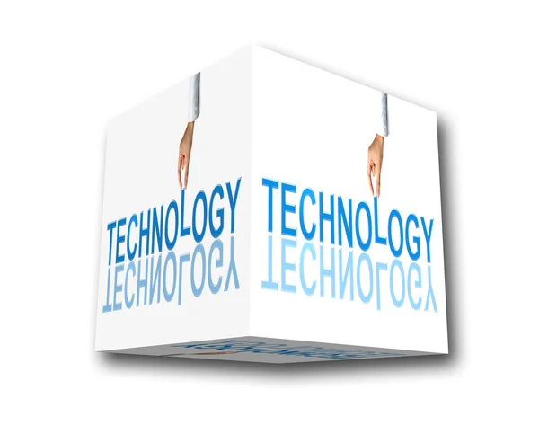 Business technology concept in cube — Stock Photo, Image