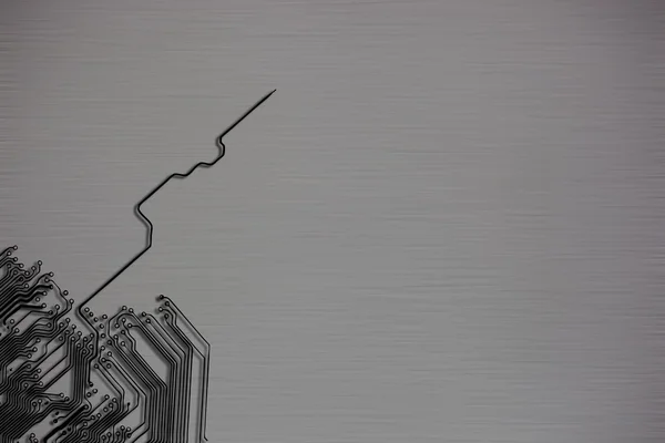 Fondo de microchip: primer plano de la placa de circuito electrónico — Foto de Stock