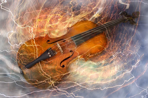 Conceito de música de violino antigo — Fotografia de Stock