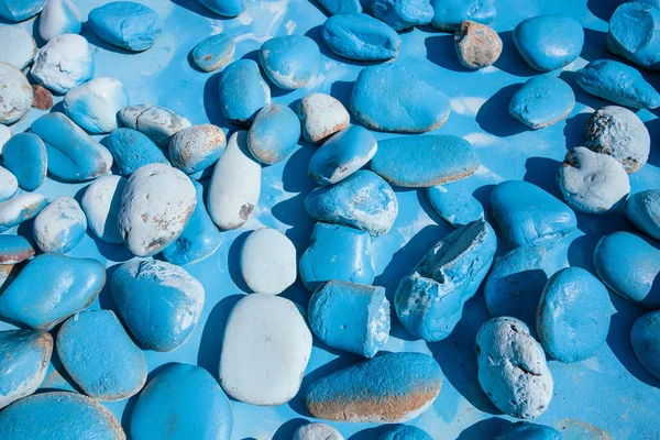 多彩的蓝石头一套 — 图库照片