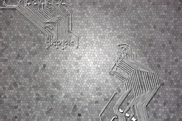 Microchip fundo close-up de placa de circuito eletrônico — Fotografia de Stock
