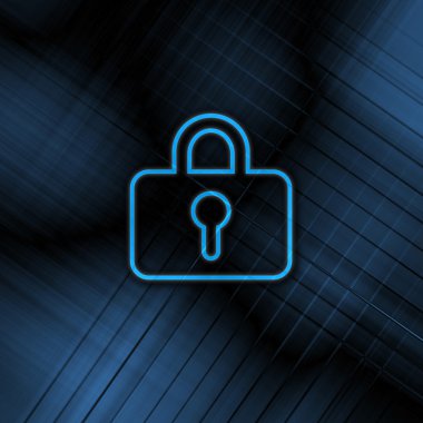 Internet güvenlik iş arka plan kavramı mavi renkte