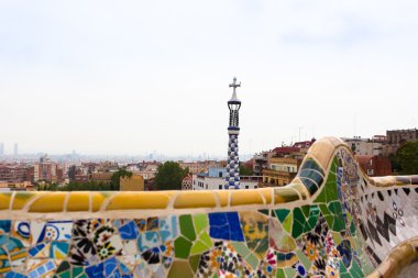 Park Guell mimar Gaudi Barcelona, İspanya.