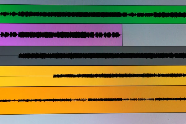 Musica Proffestionale registrazione di corsie di onde sonore — Foto Stock