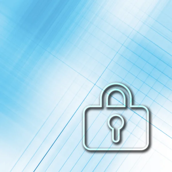 Концепция безопасности бизнеса в Интернете в синем цвете — стоковое фото