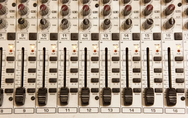 Estúdio de música mix console — Fotografia de Stock
