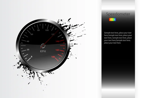 车速表矢量与旗帜 — 图库矢量图片