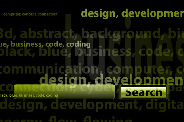 Buscar palabras clave en verde — Archivo Imágenes Vectoriales