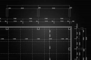 Blueprint arka plan siyah ve beyaz