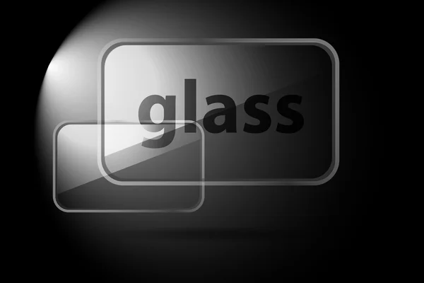 Vector glas knop — Stockvector