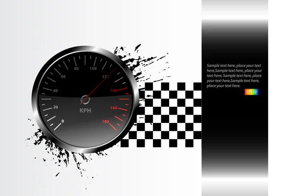Indicateur de vitesse vectoriel witj banner — Image vectorielle