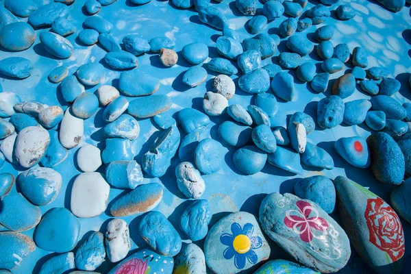 Conjunto de Pedras Azuis Coloridas — Fotografia de Stock