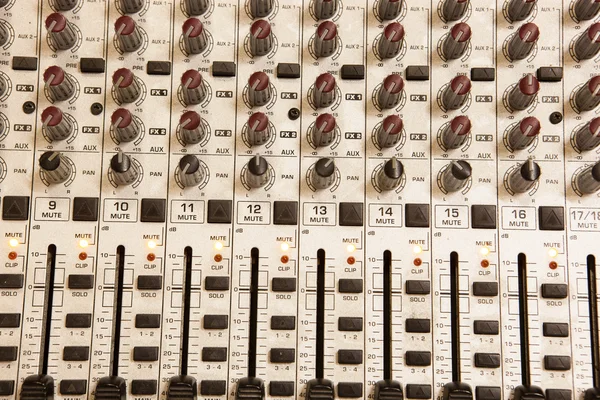 Estúdio de música mix console — Fotografia de Stock