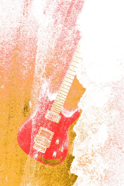 Fondo abstracto de guitarra acuarela — Foto de Stock