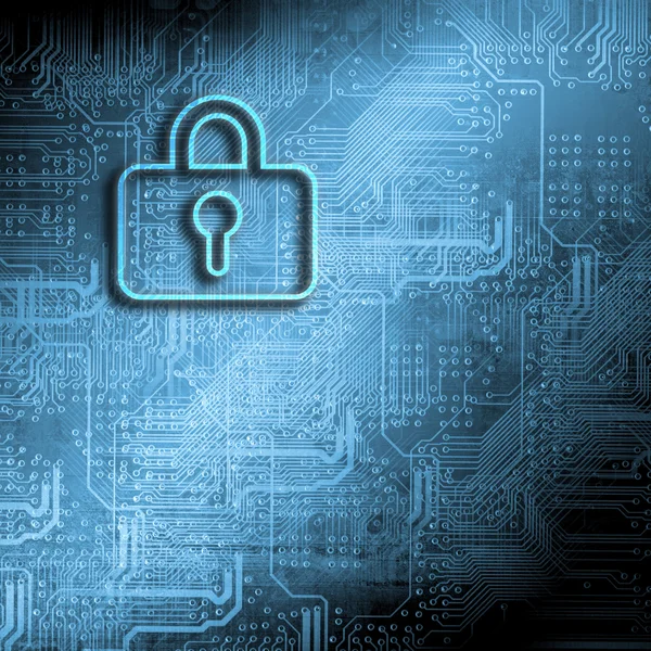 Internet business achtergrond veiligheidsconcept in blauwe kleur — Stockfoto